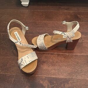 Steve Madden Snakeskin Block Heel
